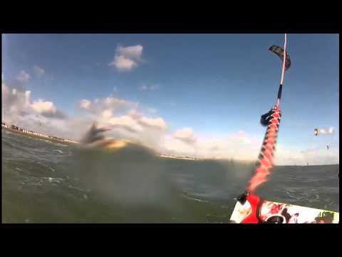 Kitesurfing learning how to jump lesson with Lewis Crathern