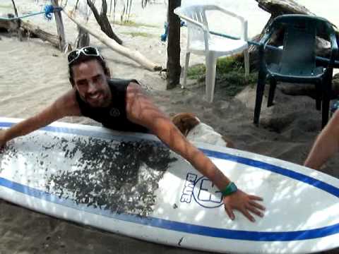 surfing lessons for beginners video at Salinas Grande Beach FIVE by NicaEco.com