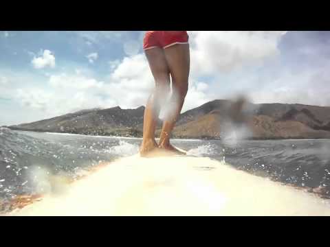 Longboard surfer girl Maui Go Pro.m4v