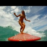 GoPro HD Longboard surf com Kelia Moniz