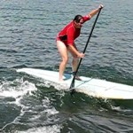 First stand up paddle surfing lesson
