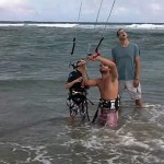 Kiteboarding lessons with 8yr old boy big jumps and waves in St kitts