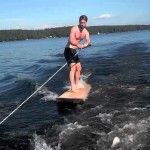Longboard Wake Surfing