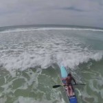 Surf skiing aerials, Jeff Lemarseny, Buddina Beach, Sunshine Coast, Queensland Australia