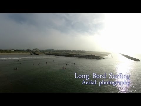 Longboard surfing Aerial photography