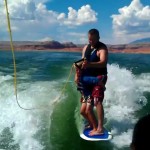 K-Man and Uncle T Wake Surfing at Lake Powell, Utah