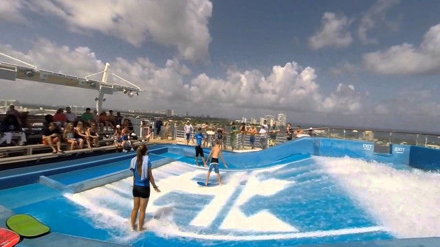 Royal Caribbean Oasis Of The Seas FlowRider Surfing Fail Compilation