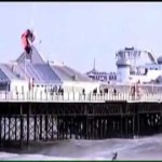 Kite Surfer Jumps 100ft  Brighton pier –  England – Awesome
