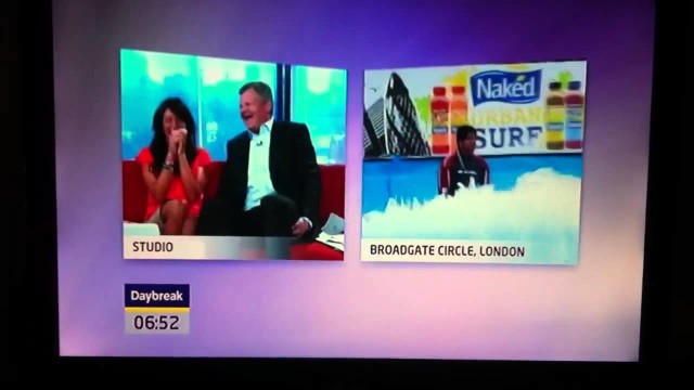 Hilarious funny Indoor surfing fail with Gavin Ranjuan, Adrian Chiles and Christine Bleakley