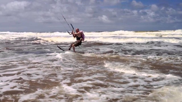Kite surfing kid