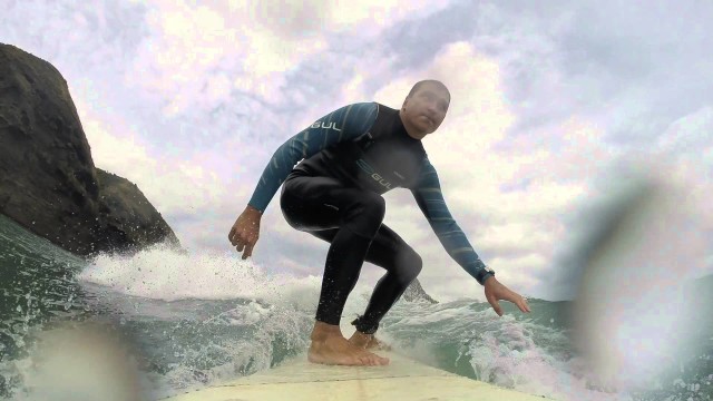 Piha longboarding surf 27 12 14