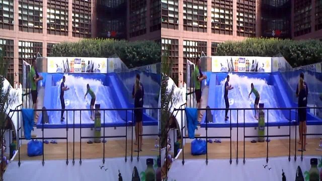 3D Urban Surfing Competition (water + boards) at London’s Broadgate